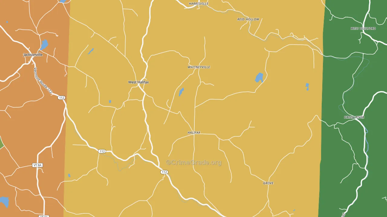 05358, VT Map of Drug-Related Crime Rates