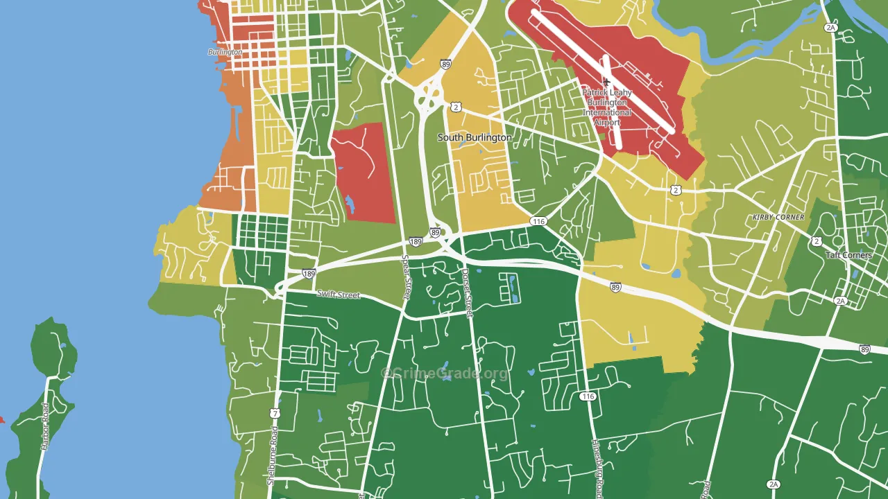 05403, VT Map of Drug-Related Crime Rates