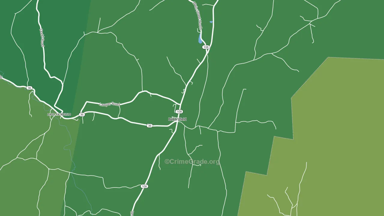 05441, VT Map of Drug-Related Crime Rates