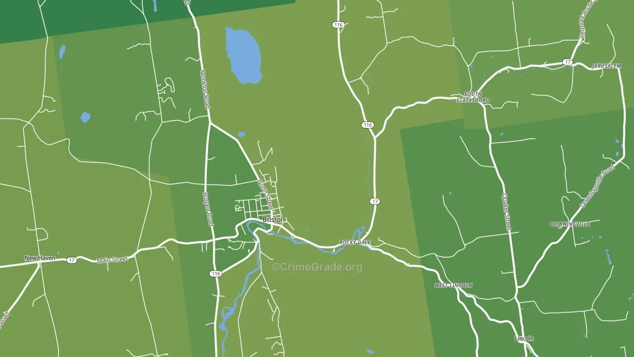 05443, VT Map of Drug-Related Crime Rates