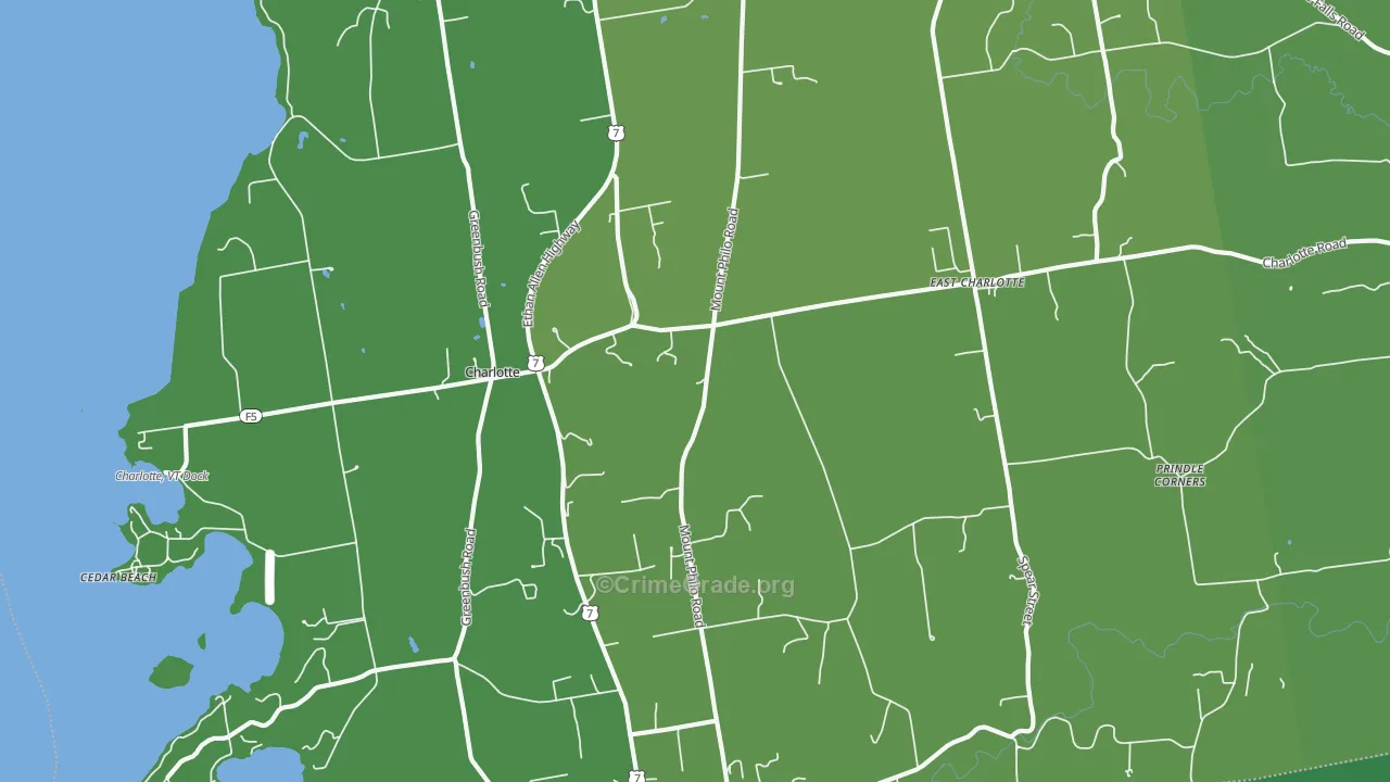 05445, VT Map of Drug-Related Crime Rates