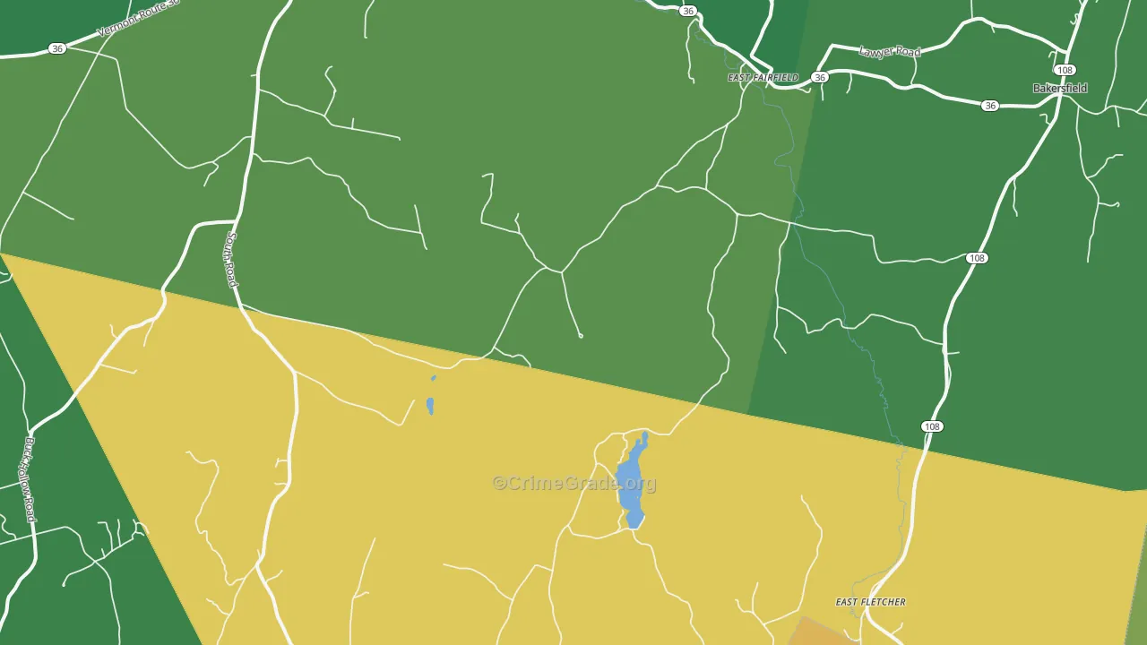 05448, VT Map of Drug-Related Crime Rates
