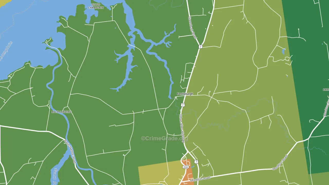 05456, VT Map of Drug-Related Crime Rates