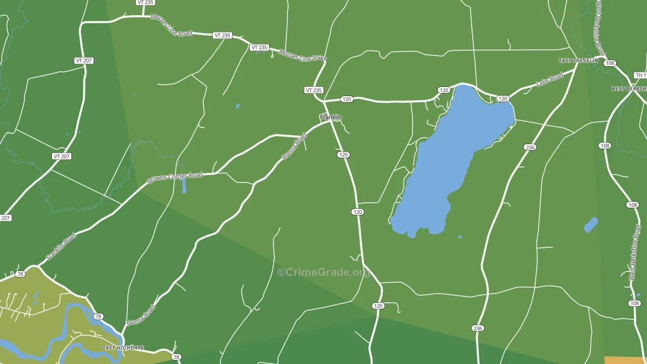 05457, VT Map of Drug-Related Crime Rates
