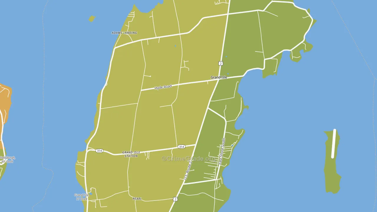 05458, VT Map of Drug-Related Crime Rates