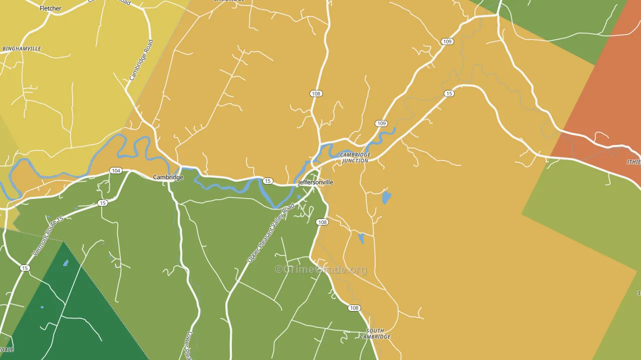 05464, VT Map of Drug-Related Crime Rates