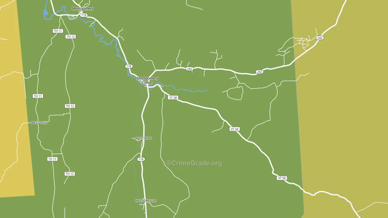 05471, VT Map of Drug-Related Crime Rates