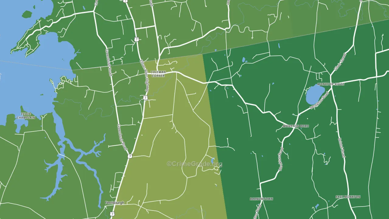 05473, VT Map of Drug-Related Crime Rates
