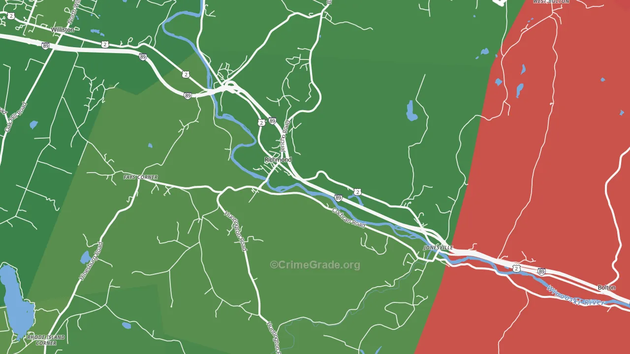 05477, VT Map of Drug-Related Crime Rates