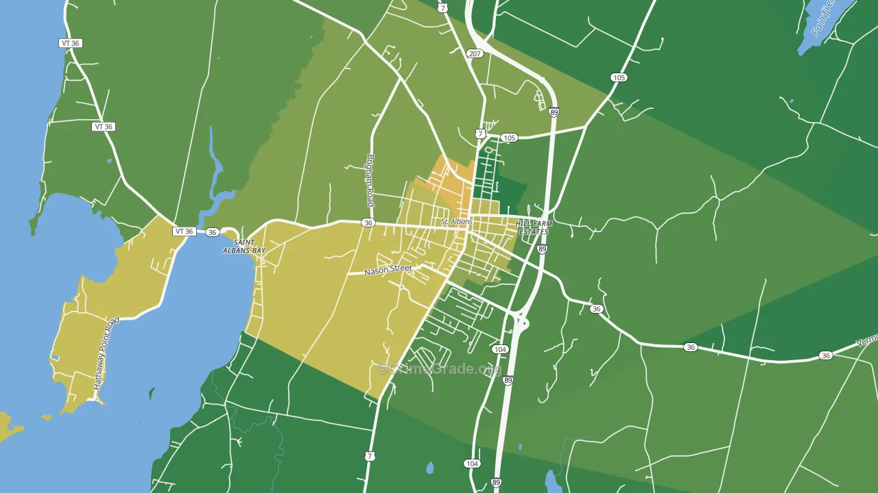 05478, VT Map of Drug-Related Crime Rates