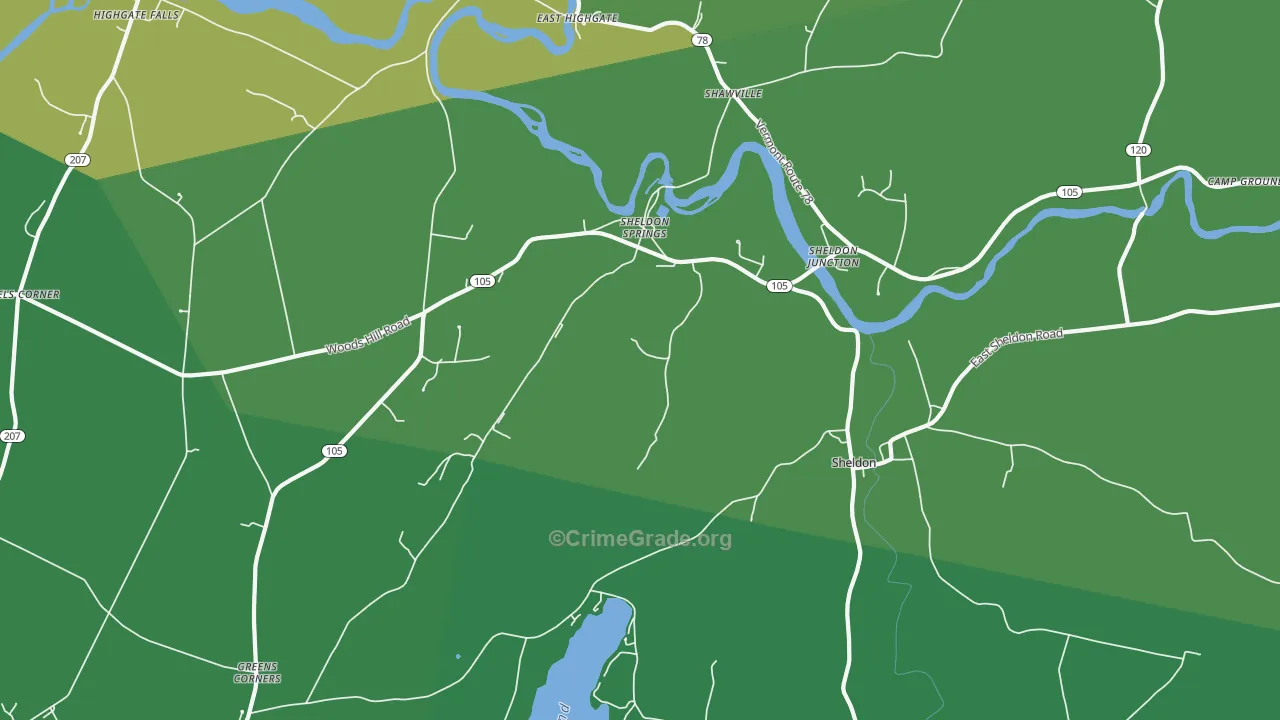 05483, VT Map of Drug-Related Crime Rates