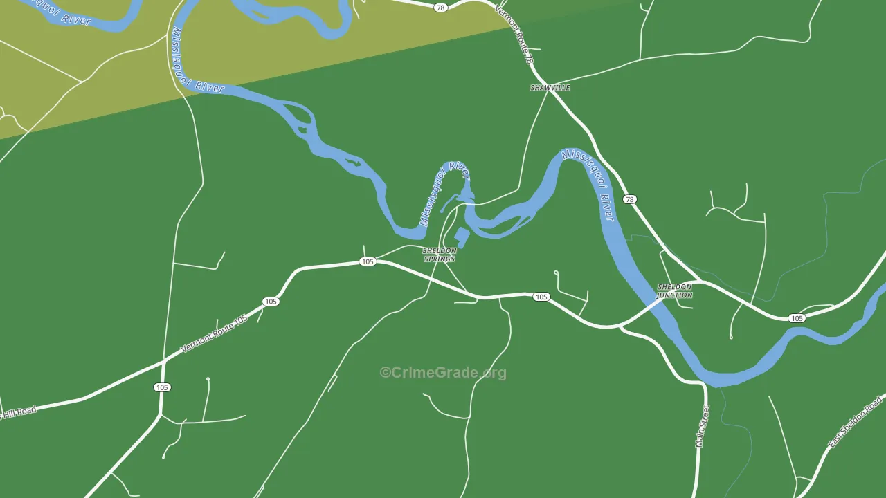 05485, VT Map of Drug-Related Crime Rates