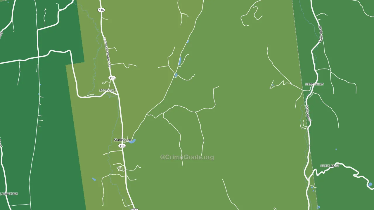 05487, VT Map of Drug-Related Crime Rates
