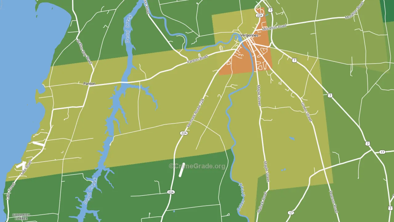 05491, VT Map of Drug-Related Crime Rates