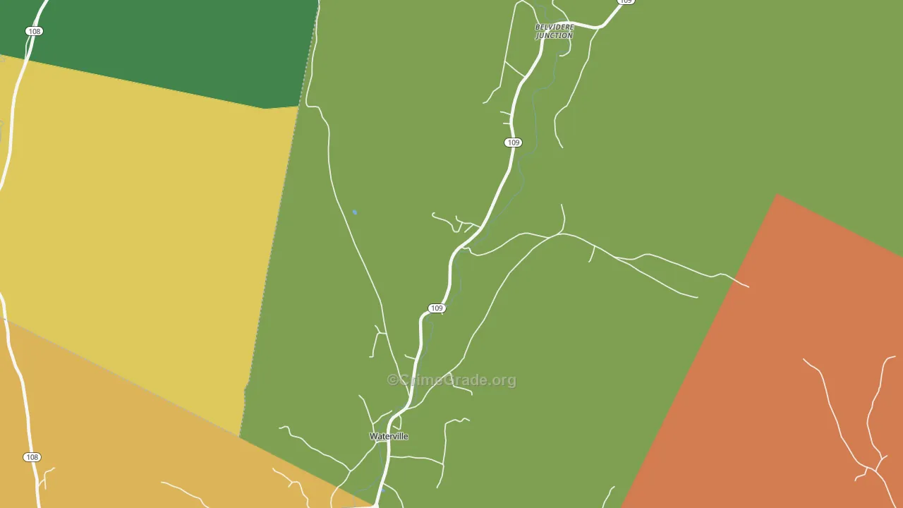 05492, VT Map of Drug-Related Crime Rates