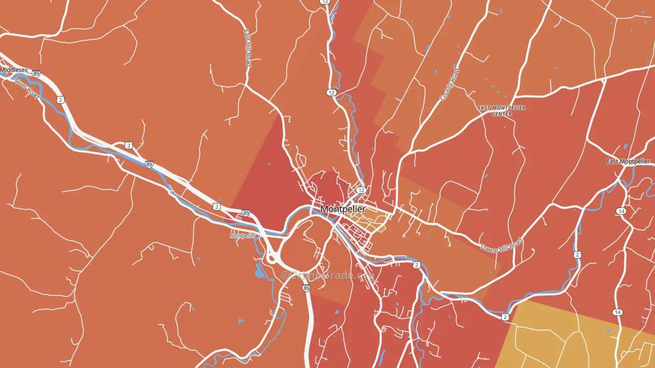 05602, VT Map of Drug-Related Crime Rates