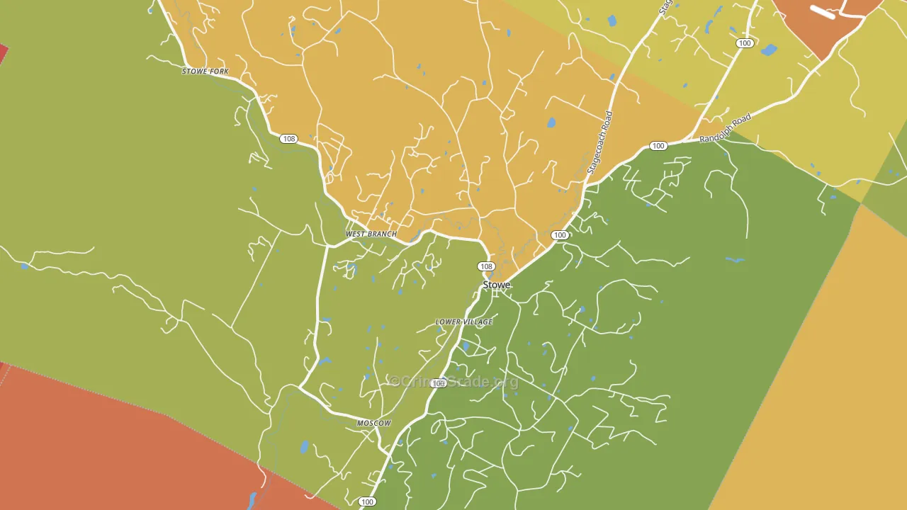 05672, VT Map of Drug-Related Crime Rates