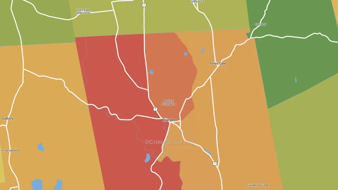 05733, VT Map of Drug-Related Crime Rates