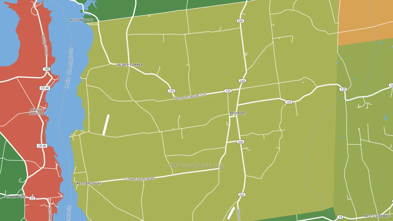 05734, VT Map of Drug-Related Crime Rates