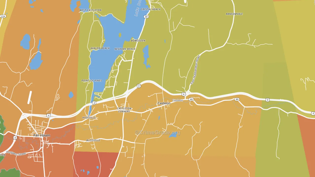 05735, VT Map of Drug-Related Crime Rates