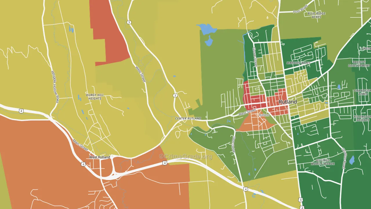 05736, VT Map of Drug-Related Crime Rates