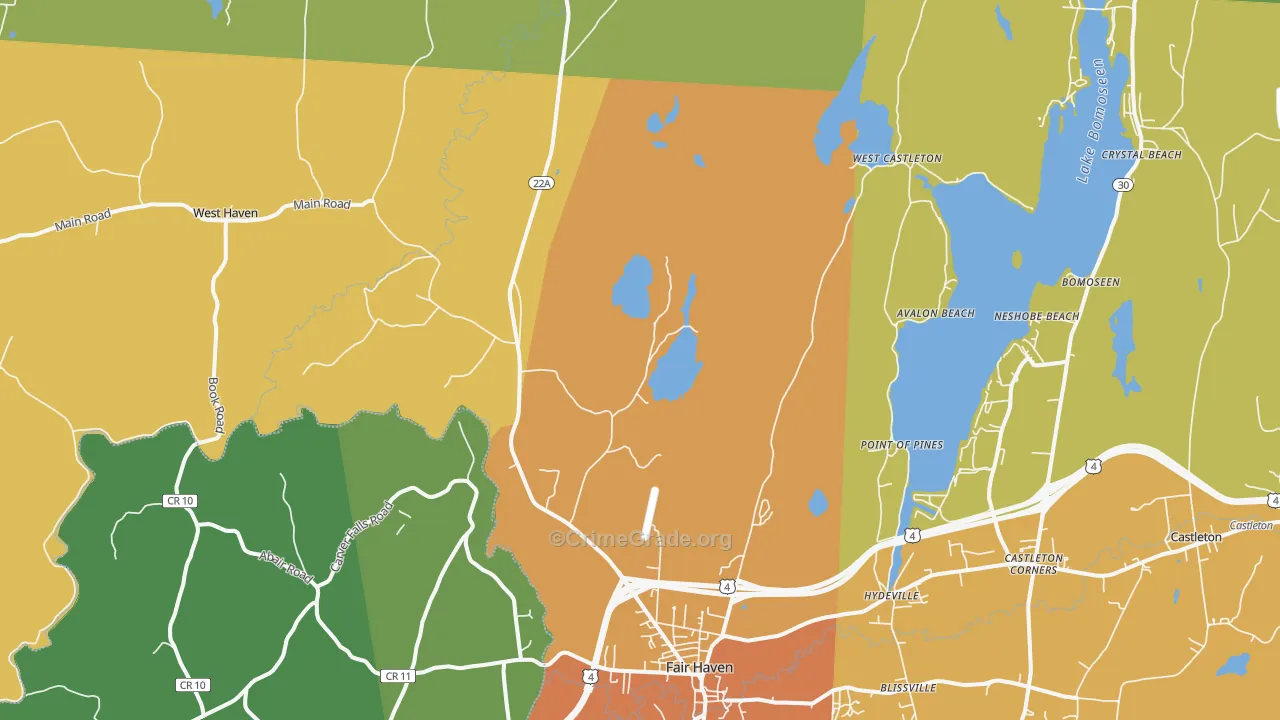 05743, VT Map of Drug-Related Crime Rates