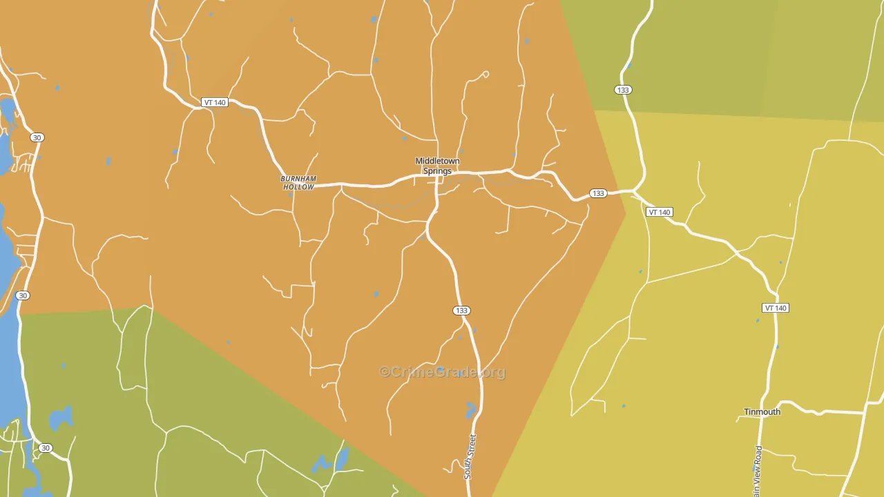 05757, VT Map of Drug-Related Crime Rates