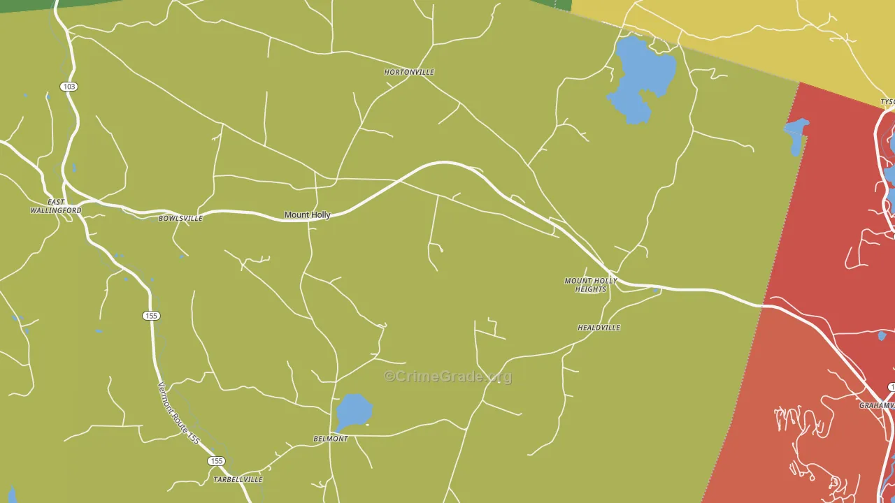 05758, VT Map of Drug-Related Crime Rates