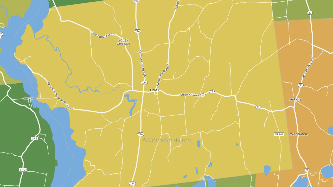 05760, VT Map of Drug-Related Crime Rates