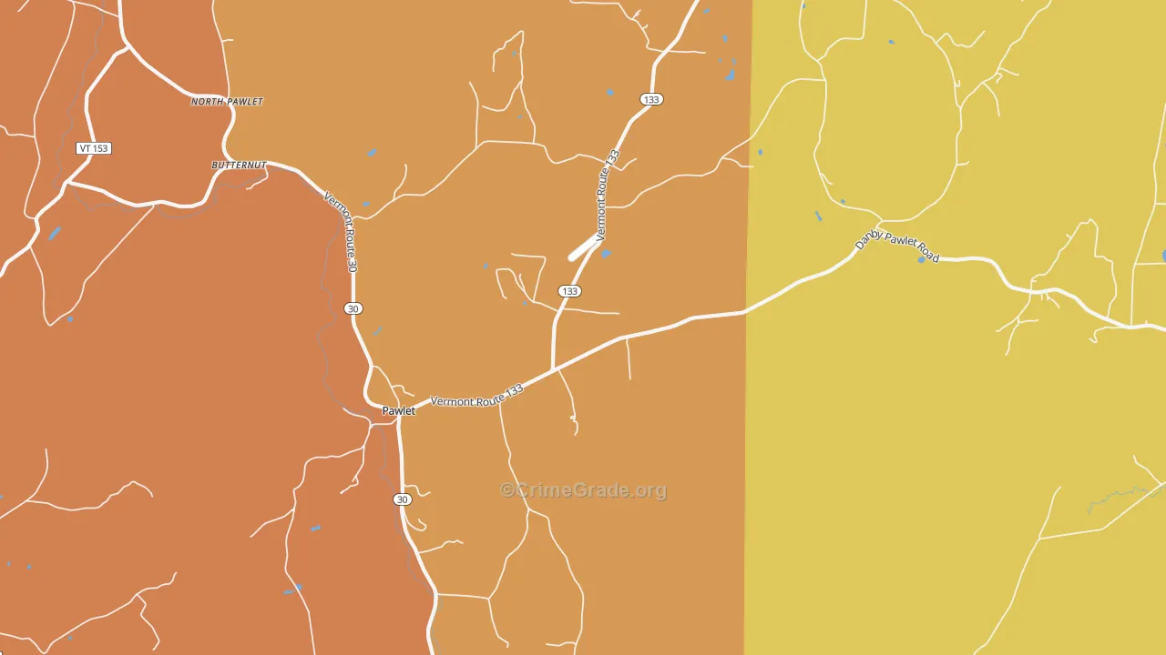 05761, VT Map of Drug-Related Crime Rates