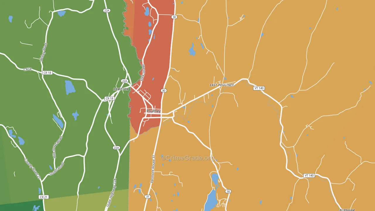 05764, VT Map of Drug-Related Crime Rates