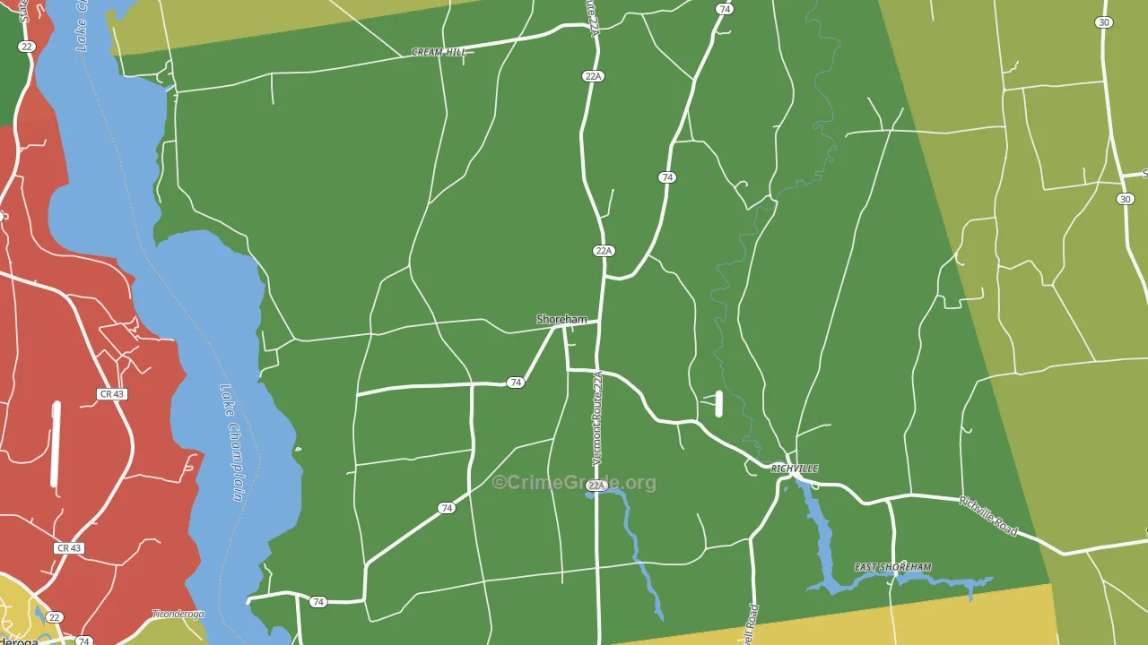 05770, VT Map of Drug-Related Crime Rates