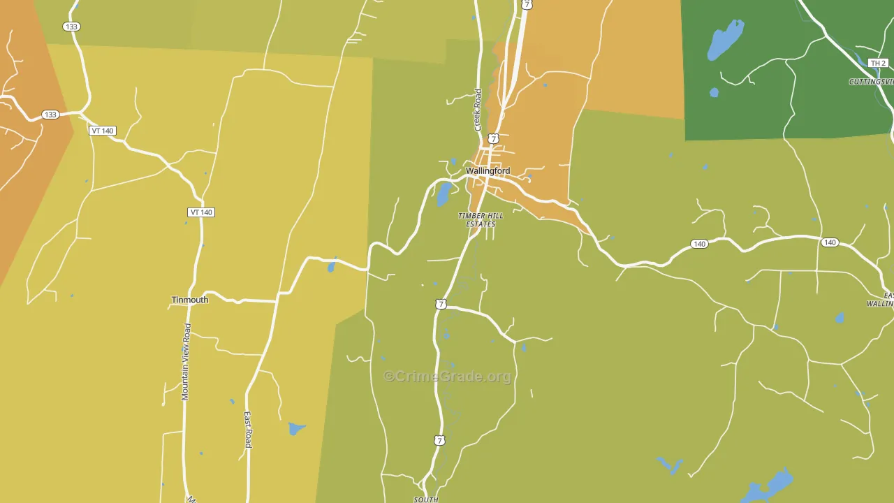 05773, VT Map of Drug-Related Crime Rates