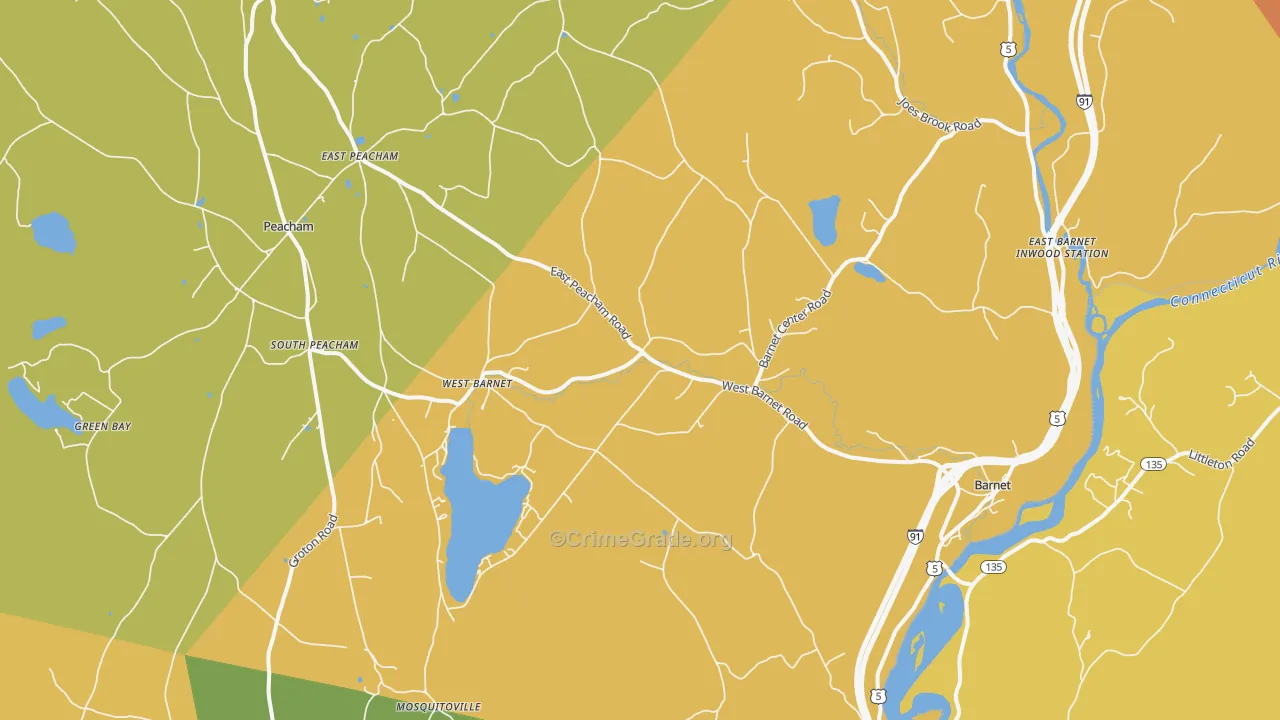 05821, VT Map of Drug-Related Crime Rates