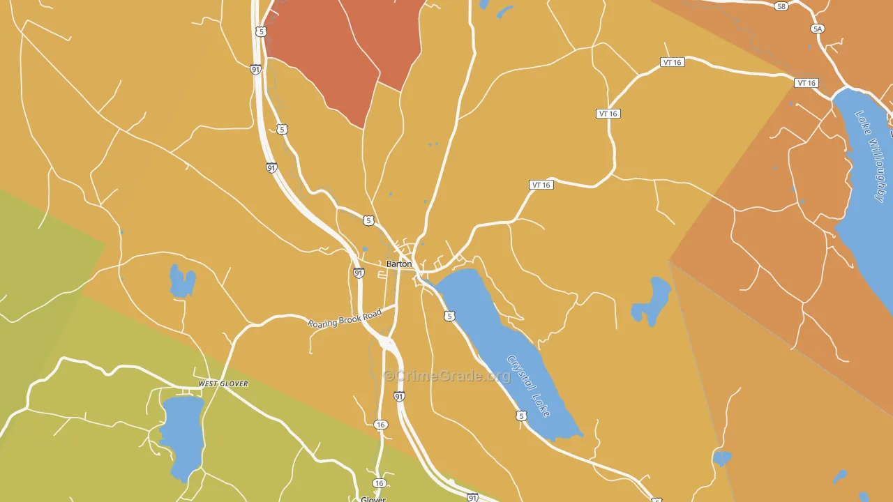 05822, VT Map of Drug-Related Crime Rates