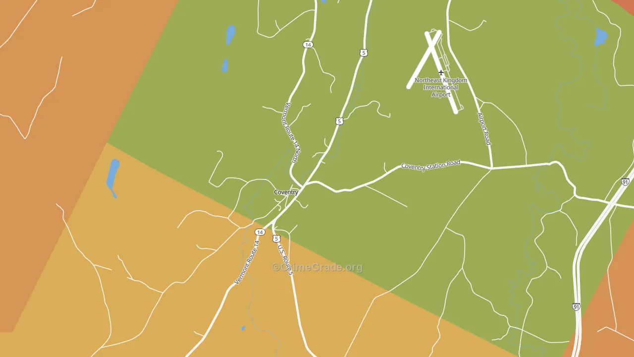 05825, VT Map of Drug-Related Crime Rates