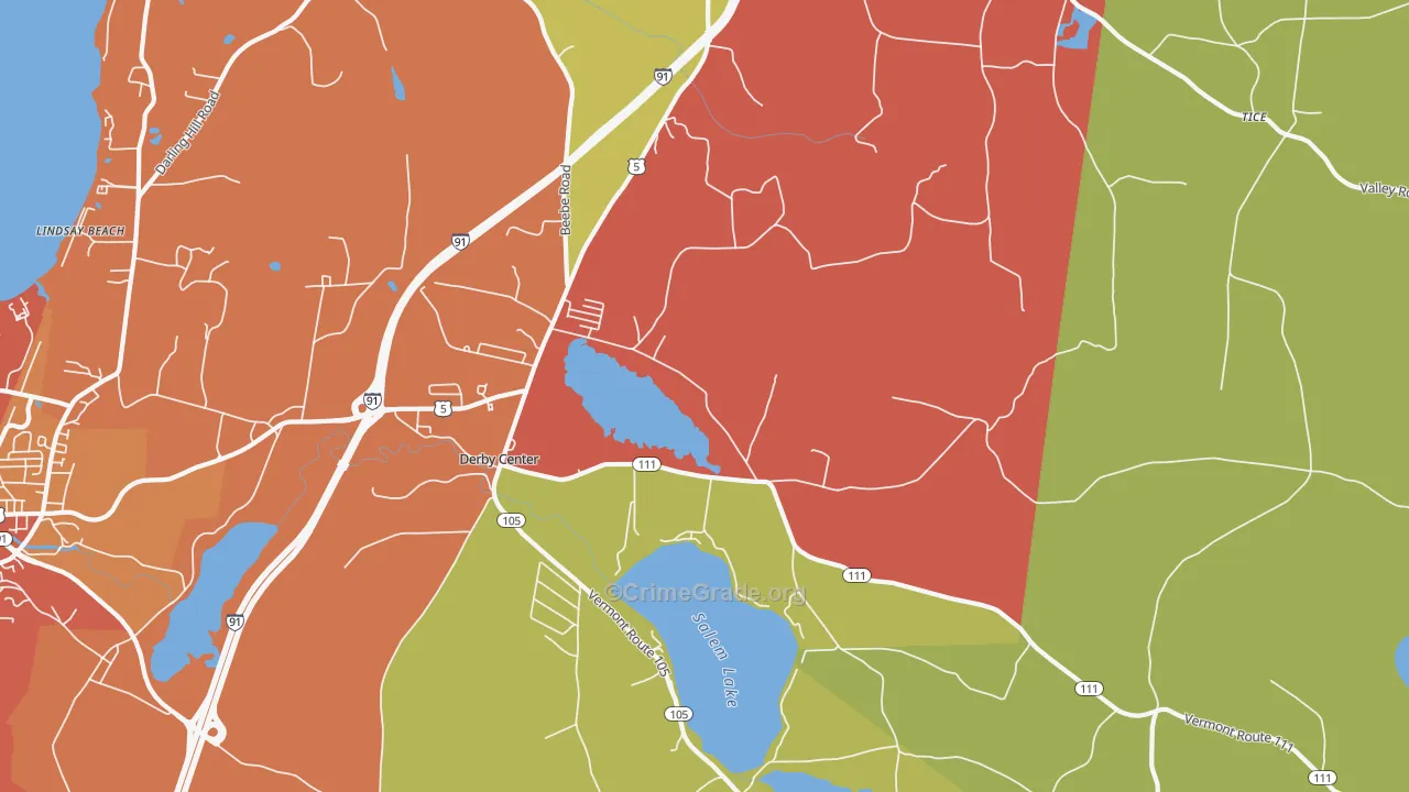 05829, VT Map of Drug-Related Crime Rates