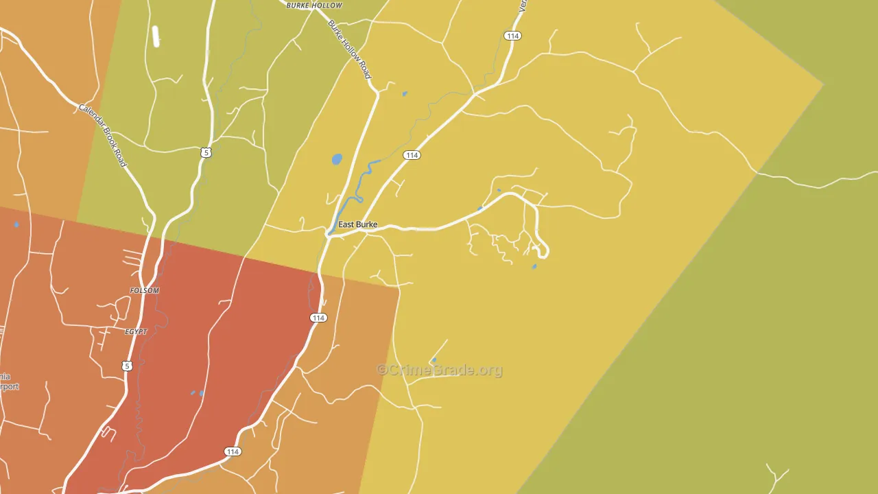 05832, VT Map of Drug-Related Crime Rates