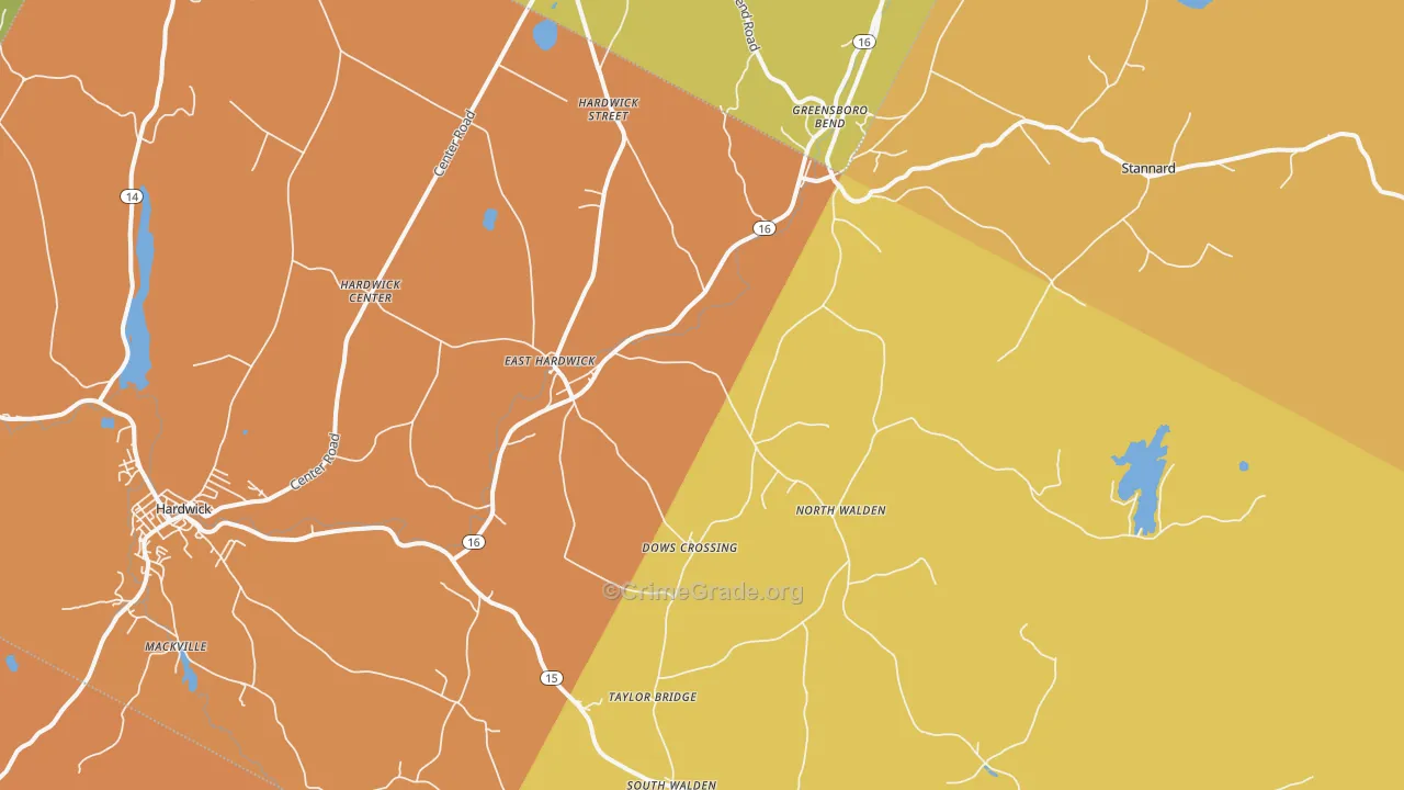 05836, VT Map of Drug-Related Crime Rates