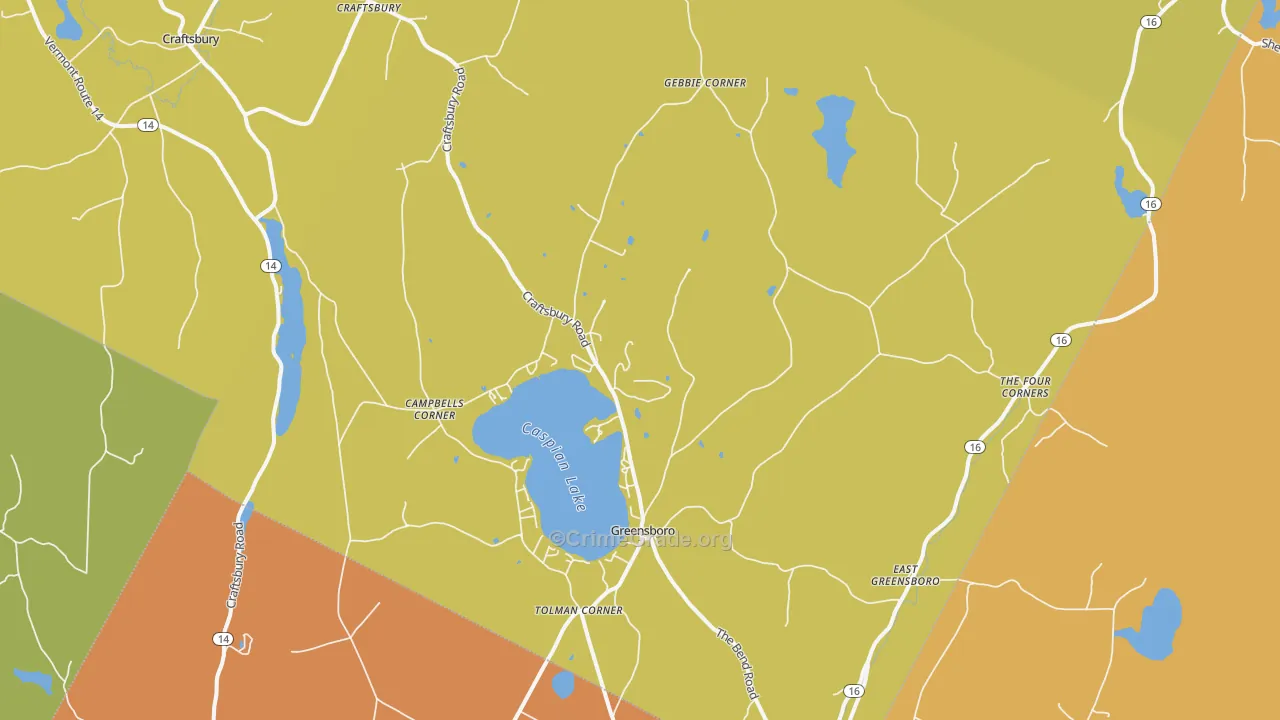 05841, VT Map of Drug-Related Crime Rates