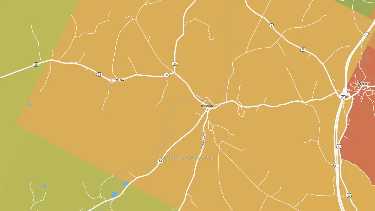 05845, VT Map of Drug-Related Crime Rates