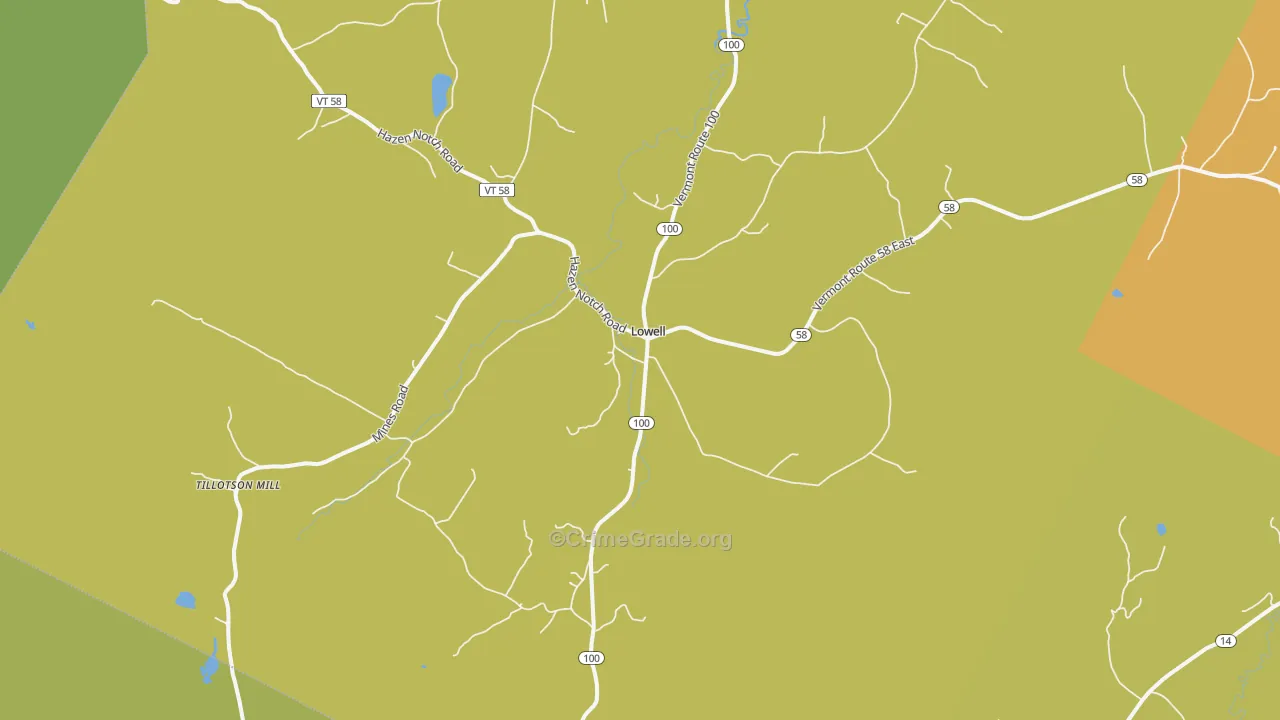 05847, VT Map of Drug-Related Crime Rates