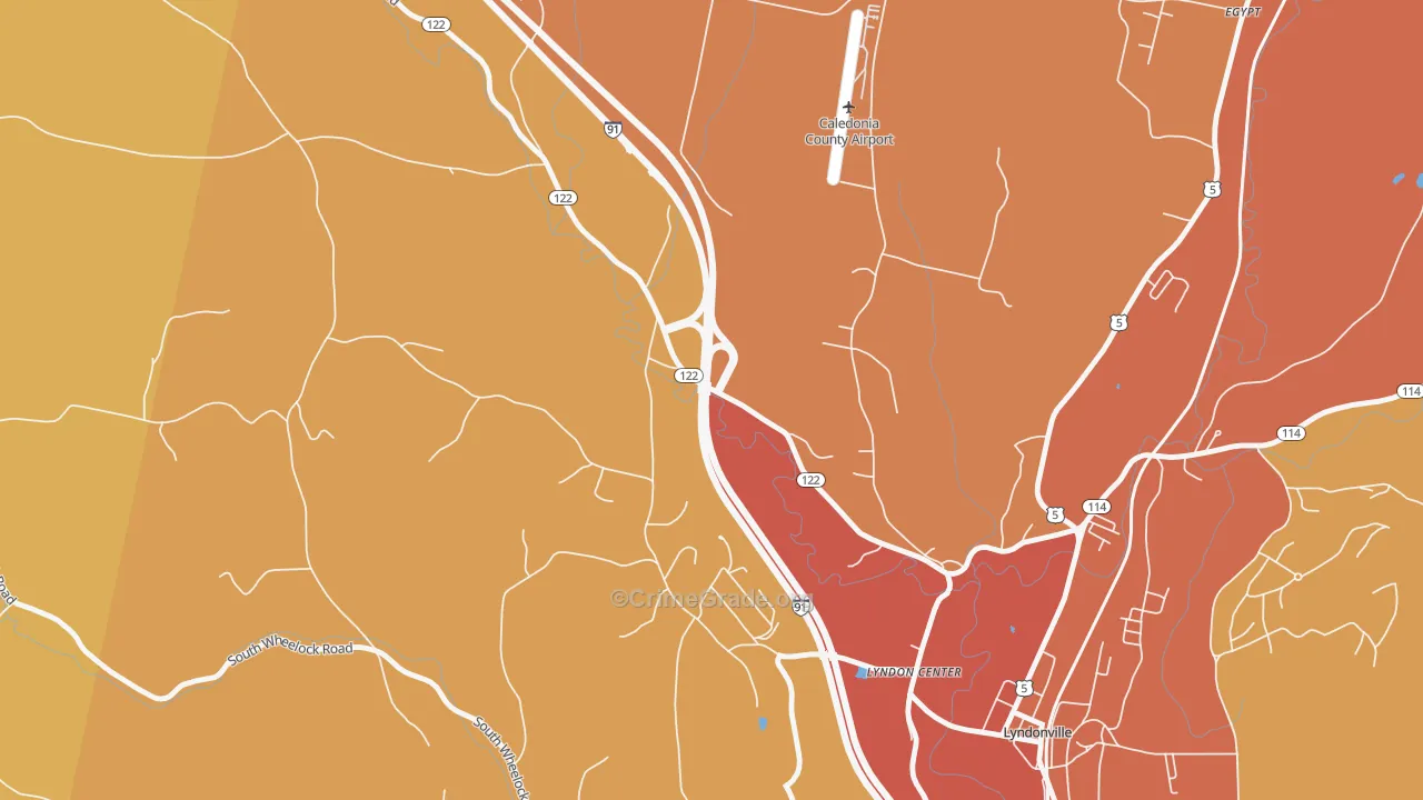 05850, VT Map of Drug-Related Crime Rates