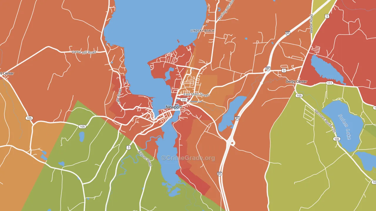 05855, VT Map of Drug-Related Crime Rates