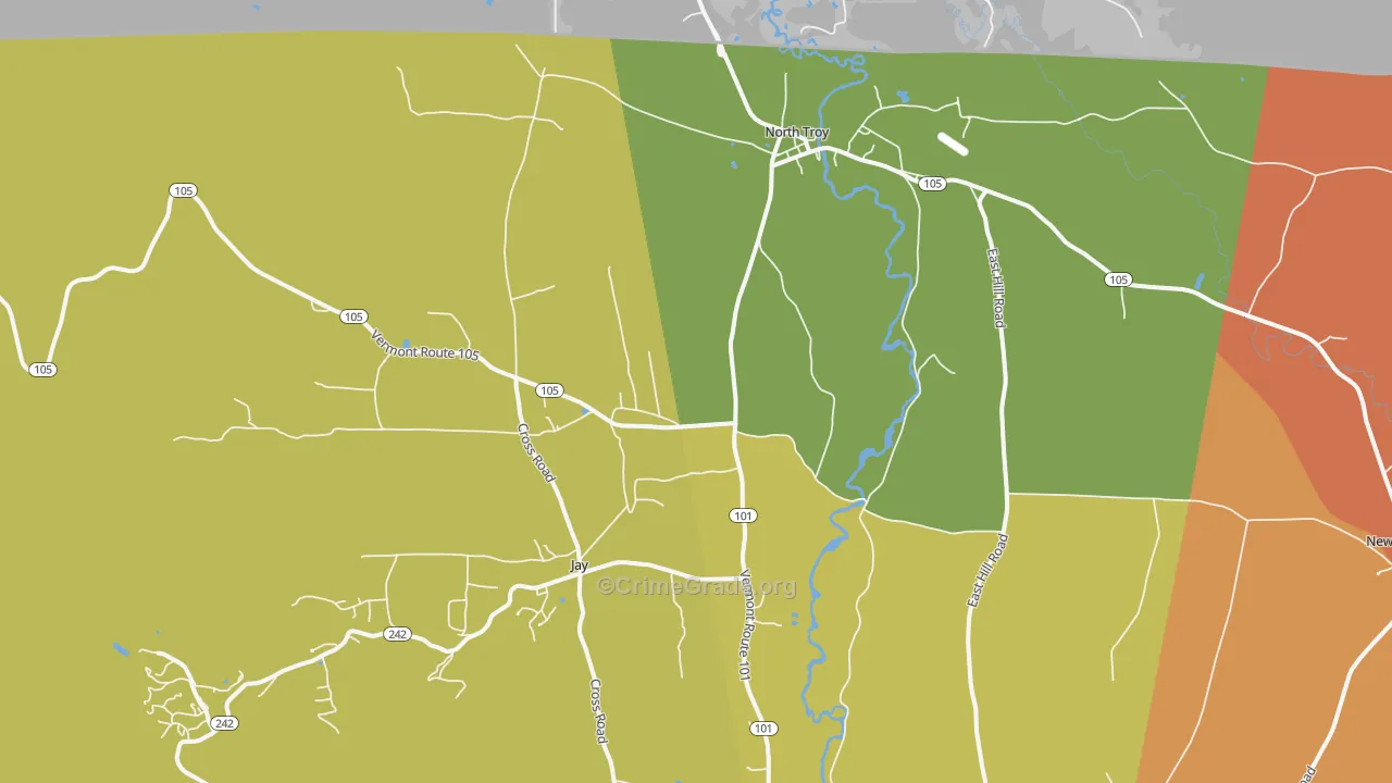 05859, VT Map of Drug-Related Crime Rates