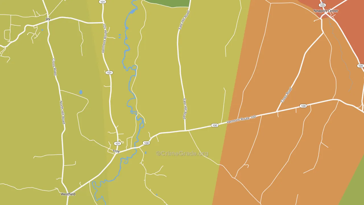 05868, VT Map of Drug-Related Crime Rates