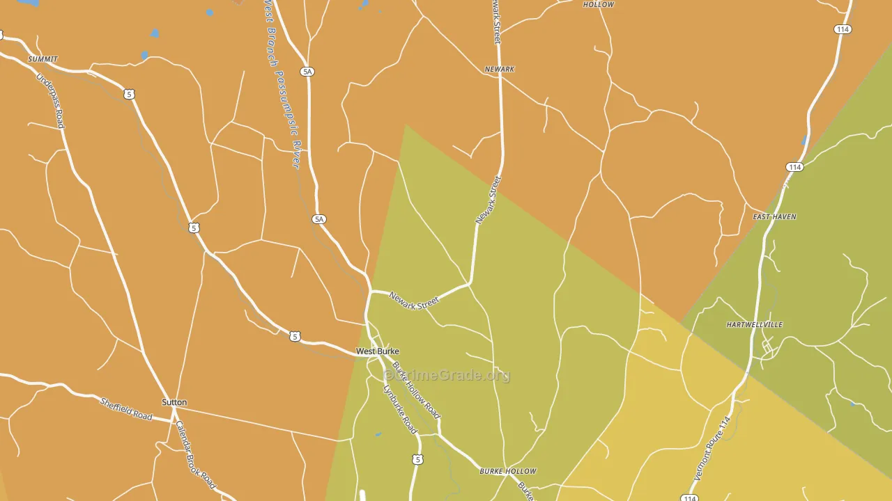 05871, VT Map of Drug-Related Crime Rates