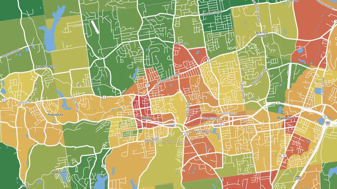 06010, CT Map of Drug-Related Crime Rates