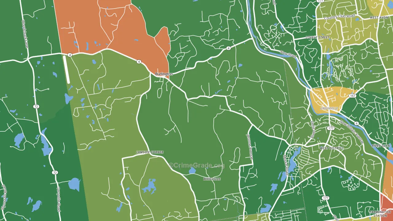 06013, CT Map of Drug-Related Crime Rates