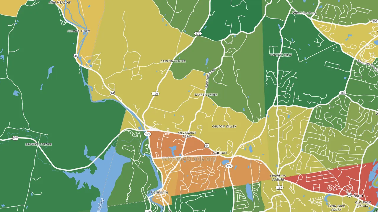 06019, CT Map of Drug-Related Crime Rates